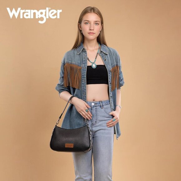 Stylish Wrangler Women's Aztec Shoulder Bag - Compact, Lightweight & Versatile - Picture 3 of 6